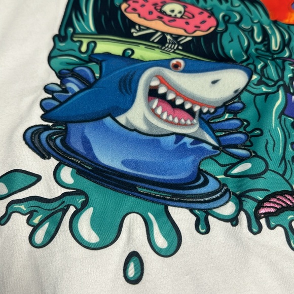 NWT Men’s Wedding Cake white/ multi color graphic tshirt size medium - Picture 4 of 10